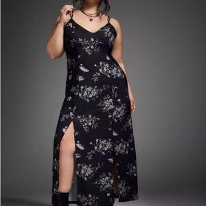Torrid Black Floral Maxi Dress